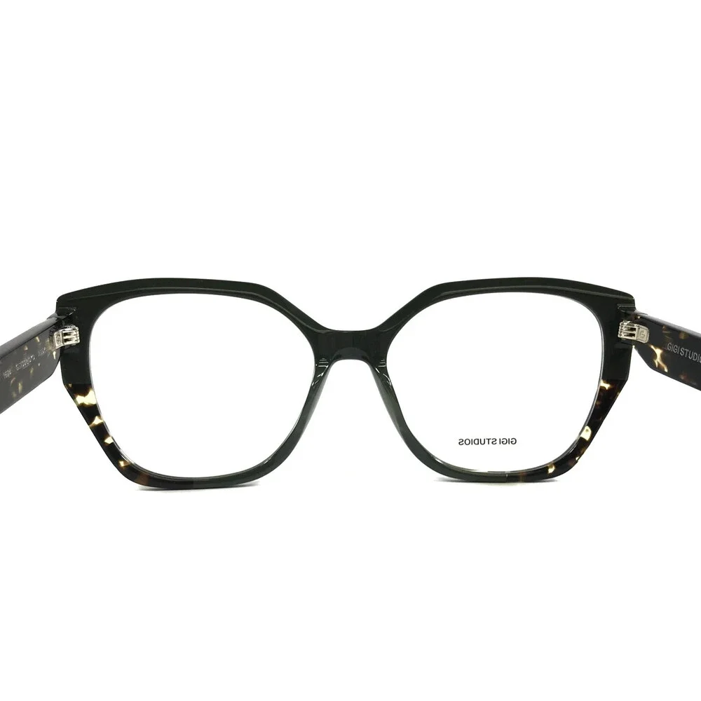 Gigi Studios Eyeglasses Frames ANDY GS1002/07O Black Tortoise Cat Eye 56-17-140